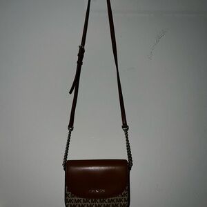 Michael Kors Brown Half Dome Crossbody Bag